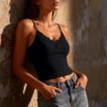 thumbnail image 2 of ZNQHFRE Women's Lace Camisole Tank Top With Built-In Bra Pads, Adjustable Spaghetti Strap, Sleeveless Layering Cami Top M, 2 of 5
