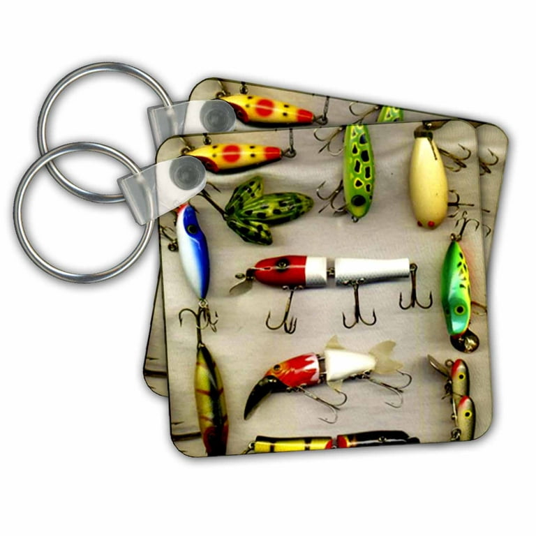 Old Lures Fishing set of 2 Key Chains kc-987-1