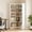 White - Half Back Panel, variant on JoanKaren 73" Tall L-Shaped Corner Bookshelf,5-Tier Bookcase with Anti-Tip Design,Full-Back Style,White