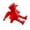 2-Red, variant on Christmas Articulated Angelic Figurine with Movable Joints Sitting Pose Ornament Desktop Shelf Decoration for Home