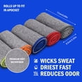 thumbnail image 4 of Toalla de gimnasio Vnoss de microfibra de secado rápido, plateada, sin olor, 5 unidades, 4 of 7