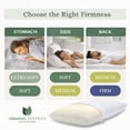 thumbnail image 3 of Organic Textiles Natural Talalay Latex Bed Pillow with Organic Cotton Cover - (Travel, Medium) - 1 Pack, 3 of 11