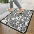 thumbnail image 4 of Black and White Chevron Pattern Door Rugs,Washable Non Slip Door Mats Indoor,Decorative Door Mats,Entry Mat Indoor for Entrance,Bedroom,Kitchen,Bathroom,30"x17", 4 of 6