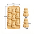 thumbnail image 2 of QISIWOLE Halloween Silicone Cake Mold with Pumpkin Shapes, Non Stick Reusable Baking Pan, 8.5x4.5 in Silicone Baking Mold, for Halloween Party DIY Cake Chocolate and Home Baking, 2 of 7