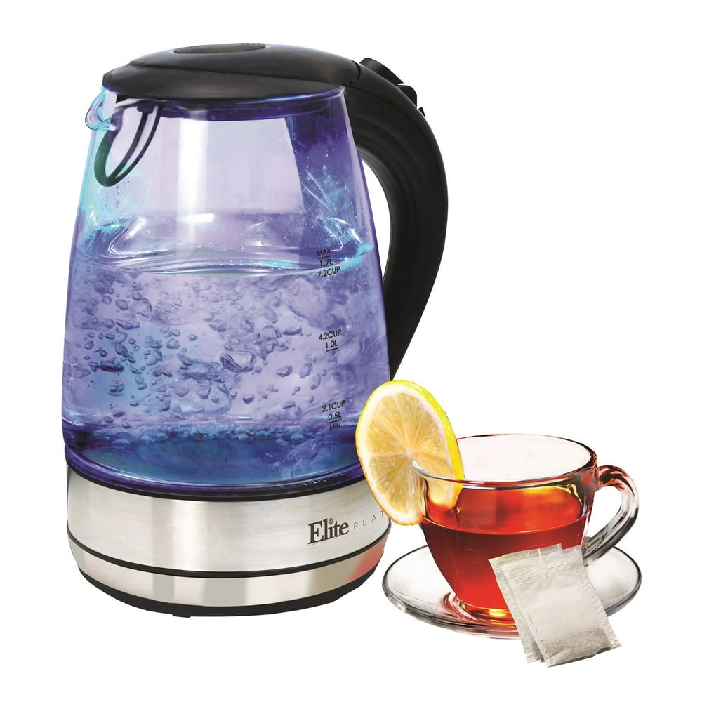 Elite Platinum EKT200 1.7Liter Glass Cordless Electric Kettle