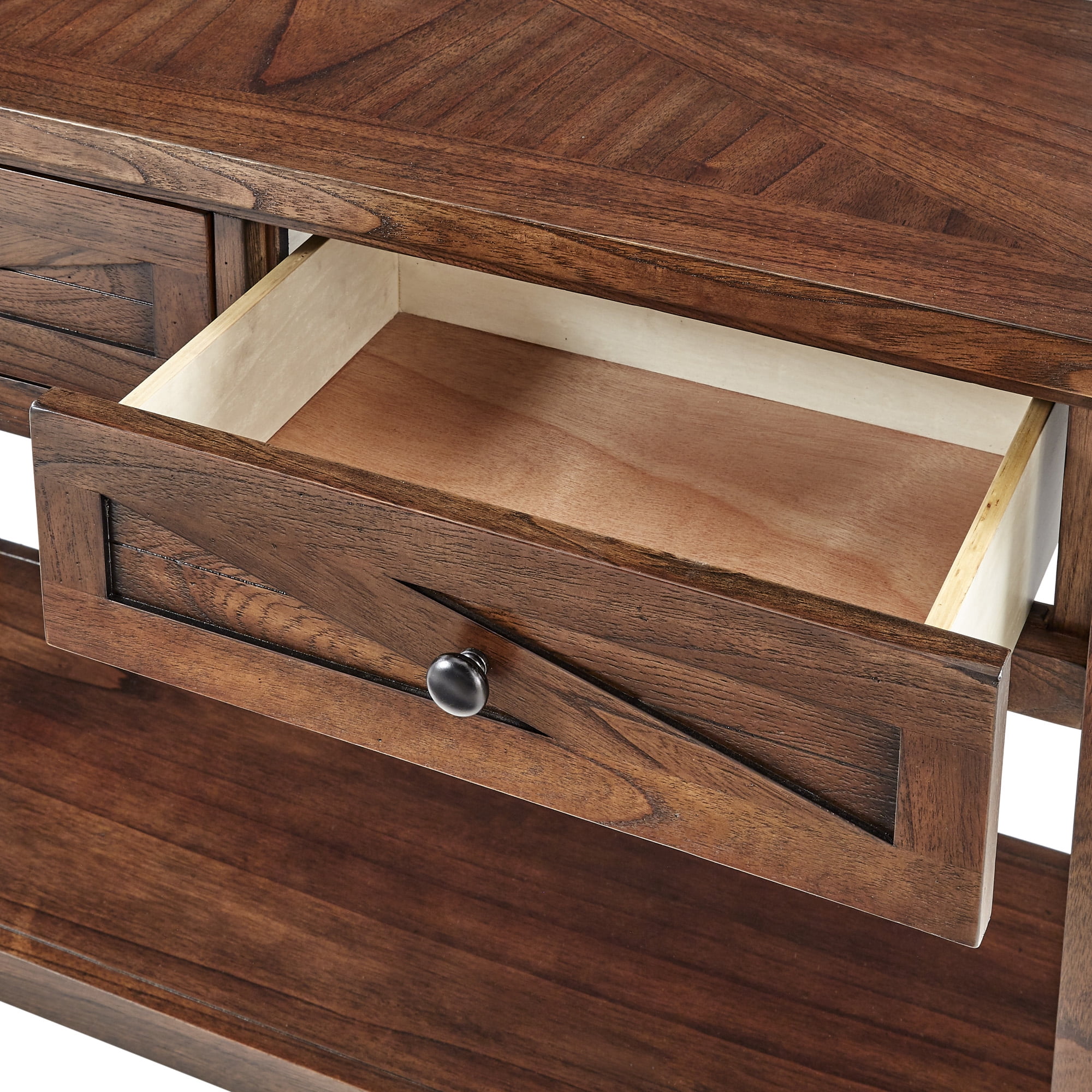 Weston Home Burleson Brown Cherry Finish Sofa Table