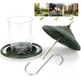 thumbnail image 2 of Comedero para pájaros salvajes, comedero para pájaros colgante, comedero para pájaros colgante de plástico para balcón al aire libre transparente (verde) oso de fresa Electrónica, 2 of 5