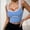 Sky Blue, variant on Tank Tops for Women Colorblock Trim Square Neck Standard Straps Seamless Racerback Breathable Tank Womens Cami Black L