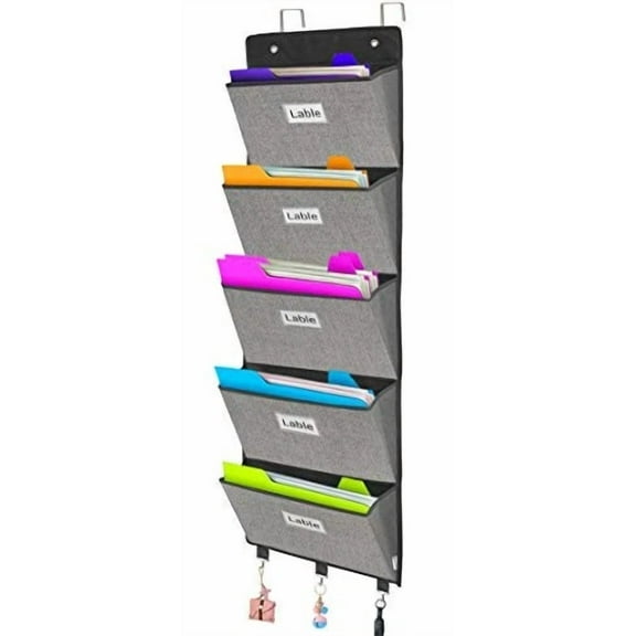Over The Door Hanging File Organizer Wall Mounted, Office Supplies Storage