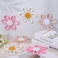 thumbnail image 3 of 1set 6pcs 3 colors Boho Daisy Flower Woven Wall Decorations for Home Decor Mixed color 140x150x13mm 2pcs/color, 3 of 9