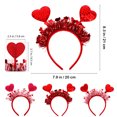 thumbnail image 4 of 3 diademas de corazón para mujer, tocado de Cupido para San Valentín, accesorios para fiestas, bodas y ocasiones especiales, 4 of 7