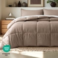 thumbnail image 6 of Bare Home Down Alternative Comforter Set - 3-Pieces - All Seasons - Queen, Taupe, 6 of 10