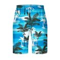 thumbnail image 4 of AIEOTT Mens Palm Tree Shorts Summer Beach Shorts Outdoor Casual Shorts Athletic Shorts with Pocket and Drawstring Breathable Shorts, 4 of 4