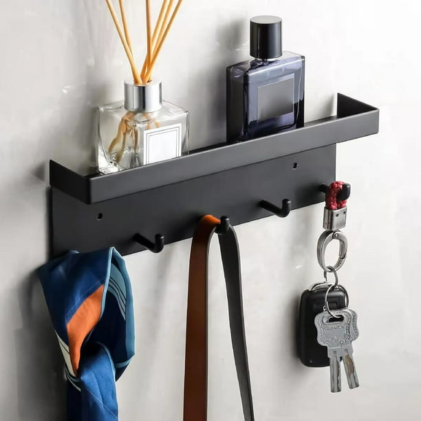 Soporte pa Lves Montado en Ped Ganchos pa , Organizador de , , Entrada, Puerta de Baño, Decoración de Of Negro Baoblaze Titular de la llave