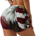thumbnail image 1 of Wukai Shorts de Cyclisme avec Chapeau et Imprimé Roses pour Femmes Yoga Gym Course Shorts Actifs - Grand, 1 of 8