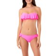 thumbnail image 6 of No Boundaries Juniors Solid Flounce Bandeau Bikini Top, 6 of 8