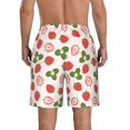 thumbnail image 3 of Kdxio Strawberries And Leaf Pattern Mens Casual Shorts - Drawstring Summer Beach Sports Shorts for Men, 3 of 9