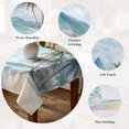 thumbnail image 5 of Summer Beach Palm Tree Table Cloth Waterproof Tablecloths, Blue Coastal Tropical Ocean Tablecloth Dining Table Cover for Kitchen Party Tabletop Outdoor, Rectangle Tablecloth 60x84 Inch, 5 of 9