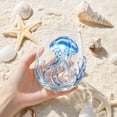 thumbnail image 6 of Ocean Animal Stemless Wine Glass, Coastal Nautical Table Decor, Sea Creature Themed Drinking Cup, Beach House Home Decor, Summer Party Tableware Accent, 6 of 7
