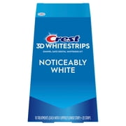 Crest 3DWhitestrips Noticeably White, At‑Home Teeth Whitening Strips, Enamel Safe, 10 Treatments
