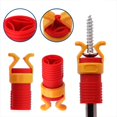 thumbnail image 3 of 6 piezas genéricas de plástico ABS, soporte de tornillo, abrazadera de fijación, tornillos, soporte de tornillo, broca de fijación, rojo, 4*1,8 cm, 3 of 4