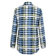 thumbnail image 5 of BUIgtTklOP Women's Flannel Plaid Shacket Long Sleeve Button Down Chest Pocketed Shirts Jacket Coats, 5 of 6