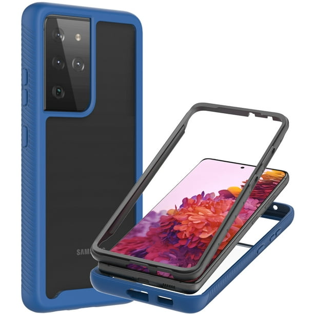 Coveron For Samsung Galaxy S21 Ultra 5g Case With Screen Protector Tempered Glass Military Grade Full Body Rugged Slim Fit Clear Phone Cover Navy Blue Walmart Com Walmart Com