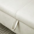 thumbnail image 4 of 63" Velvet Multifunctional Storage Rectangular Sofa Stool Buttons Tufted Nailhead Trimmed Solid Wood Legs with 1 Pillow,Beige, 4 of 5