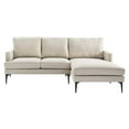 thumbnail image 4 of Modway Evermore Right-Facing Upholstered Fabric Sectional Sofa in Beige, 4 of 8