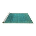 thumbnail image 2 of Ahgly Company Machine Washable Indoor Rectangle Oriental Turquoise Blue Industrial Area Rugs, 4' x 6', 2 of 4