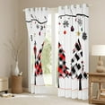 thumbnail image 3 of jejeloiu Cute Xmas Tree Curtains and Drapes,Merry Christmas Black Out Curtains,Red Black Geometric Plaid Curtains Pack of 2 (52x63 Each) For Girl Kids,Microfiber Bedroom Decor, 3 of 6