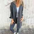 thumbnail image 6 of Women's Lapel Jacket Long Sleeved Woolen Coat Slim Jacket Office Pocket Casual Thin Cardigan for Autumn Winter, 6 of 8