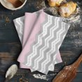 thumbnail image 6 of Grey Chevron 1 Pack Kitchen Towel, Water Absorbent Dish Towel, Geometric Pink Print Wavy Striped White Decorative Hand Towels - Quick Drying Cloth for Cooking Baking, 18x28 Inch, 6 of 8