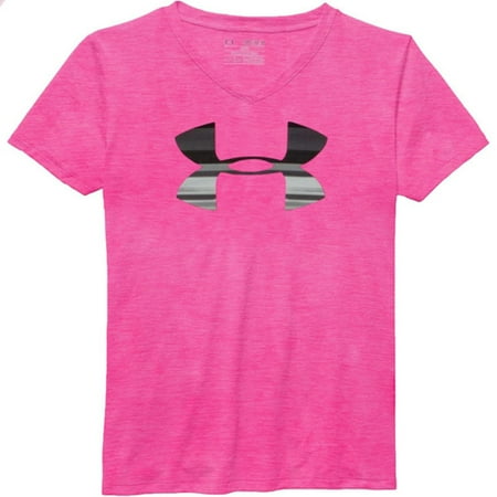 Under Armour Girl's UA Tech Big Logo V-Neck T-Shirt YL