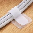 thumbnail image 3 of 10 Pack Reusable Hook and Loop Cable Ties with Self-Adhesive Backing Adjustable Cord Organizer Straps for Under Desk Wire Management Computer Cables Headphones Christmas Lights Home Office Use, 3 of 6
