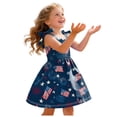 thumbnail image 6 of Xudanell Toddler Girls Dress 4th of July Straps Dresses American Stars Striped Sundress Independence Day Patriotic Outfits (Dark Blue, 4-5 Years), 6 of 6