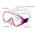 thumbnail image 2 of Kids Diving Mask , Anti-Fog Swim Goggles With Nose Cover, 2 of 5