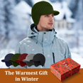 thumbnail image 6 of 2Pack Men&Women Winter Warm Fleece-Lined Knit Beanie Hats with Visor & Ear Flaps for Cold Weather, 6 of 7