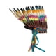 thumbnail image 4 of Afjetivo de tocado de plumas de estadounidense para carnavales Naranja azul púrpura, 4 of 10