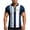 Multicolor-35, variant on Men Casual Fashion Print Standing Collar Pullover T-Shirt Short Sleeve Blouse