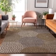 thumbnail image 4 of HomeRoots 670149 5 x 8 ft. Taupe Beige & Gray Geometric Washable Machine Made Rectangle Area Rug with UV Protection, 4 of 9