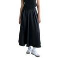 thumbnail image 1 of Aayomet Jupe à Sequins pour Femmes Ceinture Élastique Cachée Jupe Midi Évasée Décontractée (Noir, G), 1 of 4