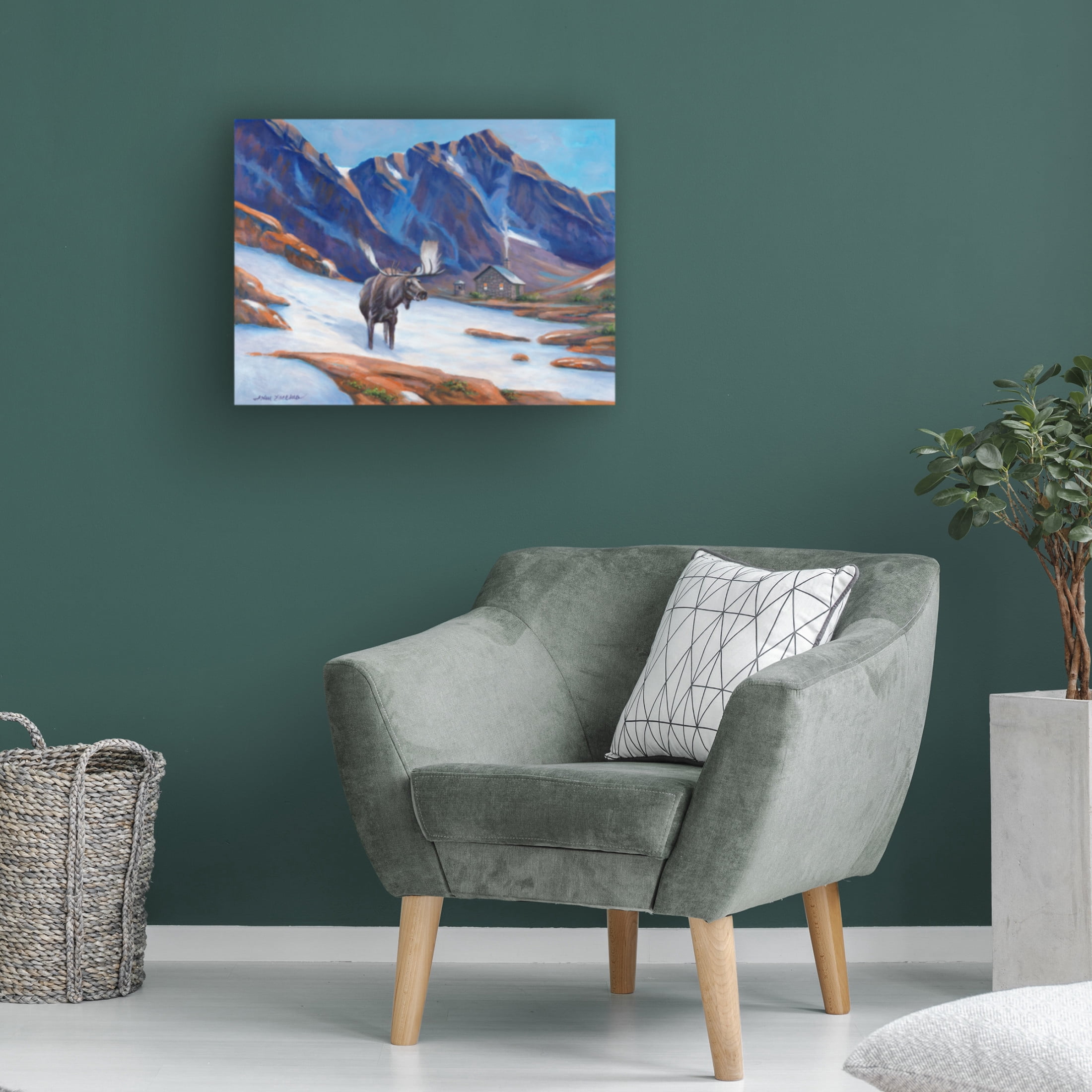 Canvas Wall Art - John Zaccheo 'High in the Rockies' Wall Art for Living Room, Bedroom, or Office Décor by Trademark Fine Art - 19 x 14 Inches