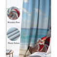 thumbnail image 6 of Coastal Christmas Black Out Curtains 54 Inch Long, Short Curtains for Small Window, Santa Claus Xmas Tree Sandy Beach Room Darkening Farmhouse Window Curtains for Kitchen Bedroom 42"x54" 2 Panels, 6 of 8