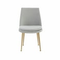 thumbnail image 5 of SAFAVIEH Couture Rynaldo Modern Velvet Solid Dining Chair, Cream/Gold, 5 of 7