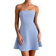 thumbnail image 4 of PRETTYGARDEN Women's Strapless Mini Summer Dress Spring A Line Tube Top Wedding Guest Cocktail Party Short Dresses, 4 of 9