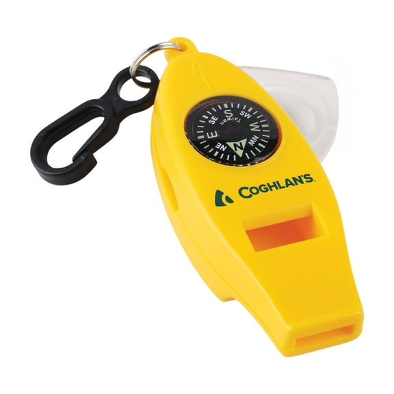 Coghlan's Four Function Whistle For Kids, Camping and Outdoor Safety Tool with Thermometer, Magnifier, Compass