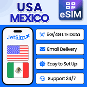 JetSim Bring Your Own Phone eSIM SIM Card Kit for USA & Mexico- Activation Required