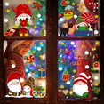 thumbnail image 3 of Christmas Stickers, 9 Sheets 73 Pcs Reusable Christmas Window Stickers, Cute Christmas Window Decorations, Double Sided Electrostatic PVC Christmas Window Sticker for Door, Showcase, Glass, 3 of 5