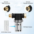 thumbnail image 4 of Uxcell Garden Hose Filter, Sediment Filter Attachment with 40 Mesh Screen for Pressure Washer Pump/Pressure Washer Hose [3 Colors], 4 of 6